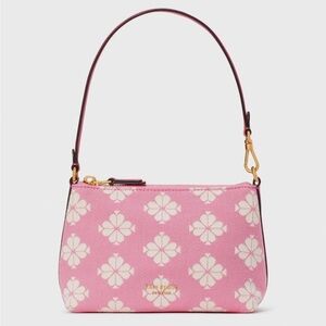 Kate Spade Pink Canvas Jacquard East West Pochette NWT